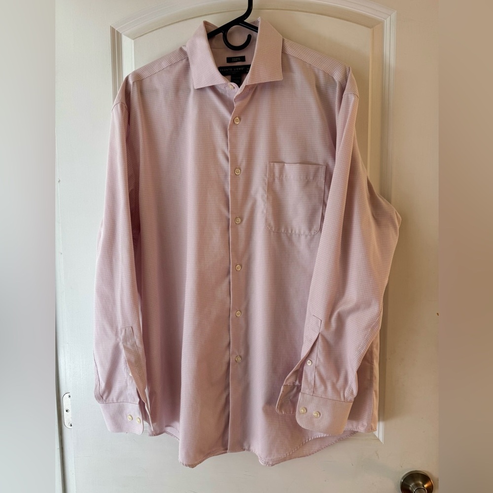 Pronto Uomo Men's Pink Dress Shirt